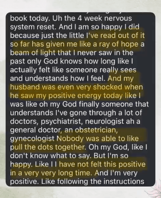 Client testimonial 1